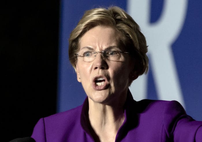 Senator Elizabeth Warren angry