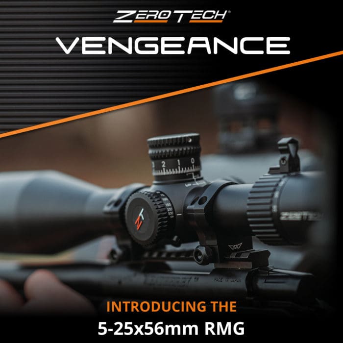ZeroTech Vengeance 5-25x56 34mm ZeroStop FFP Rifle Scope