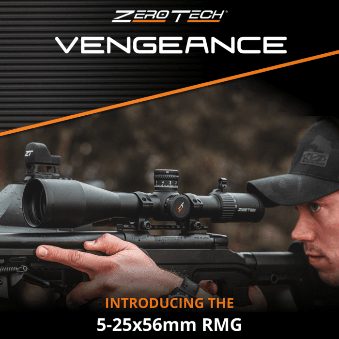 ZeroTech Vengeance 5-25x56 34mm ZeroStop FFP Rifle Scope