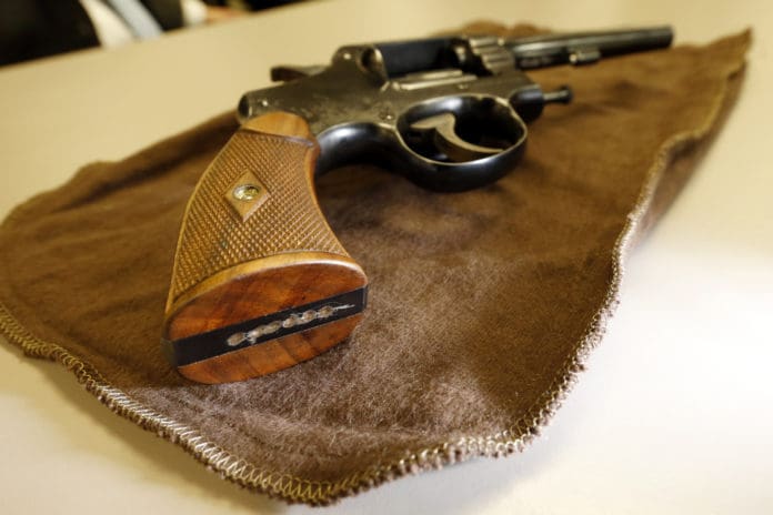 gun serial number removed defaces pistol revolver