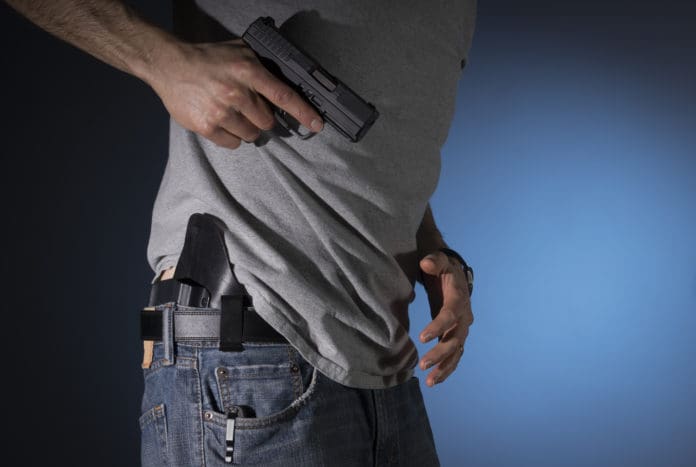 Concealed carry draw gun