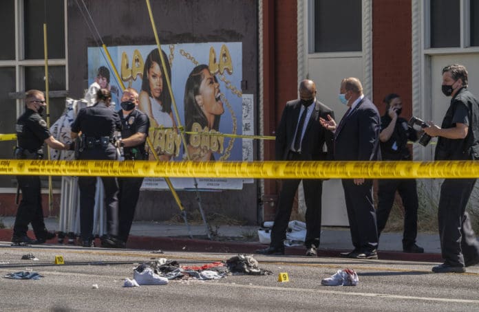 Los Angeles crime scene