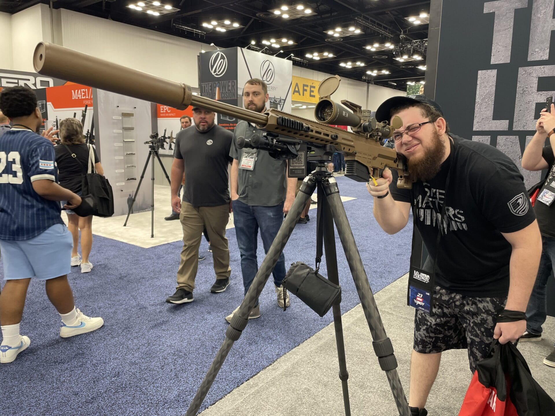 NRA convention show man rifle 
