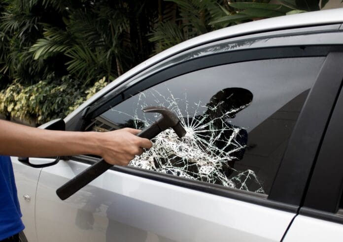 Hammer Breaking Car Window