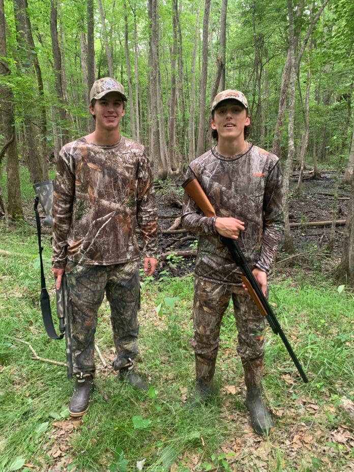 Teens with guns, shotgun, hunting