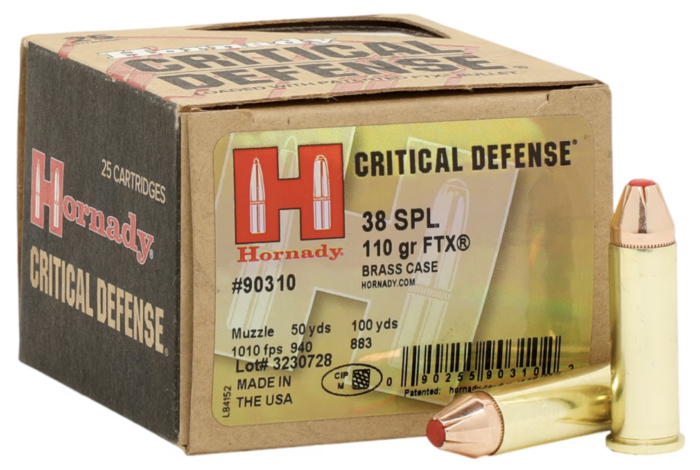 Best Overall: Hornady Critical Defense .38 Special +P 110gr JHP