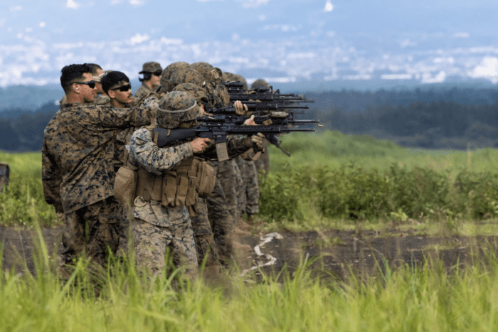 Marines Conduct M16 and M4 Service Rifle Live-Fire Range