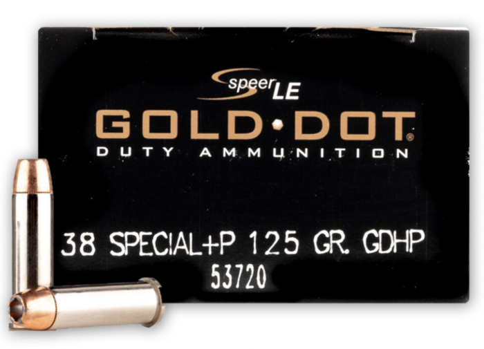 Best for Personal Defense: Speer Gold Dot .38 Special +P 125gr JHP