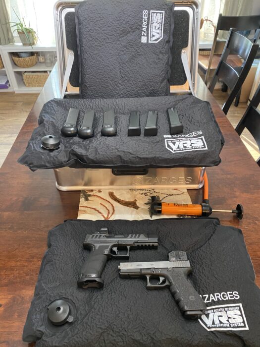 Zarges case setup for shooting gear