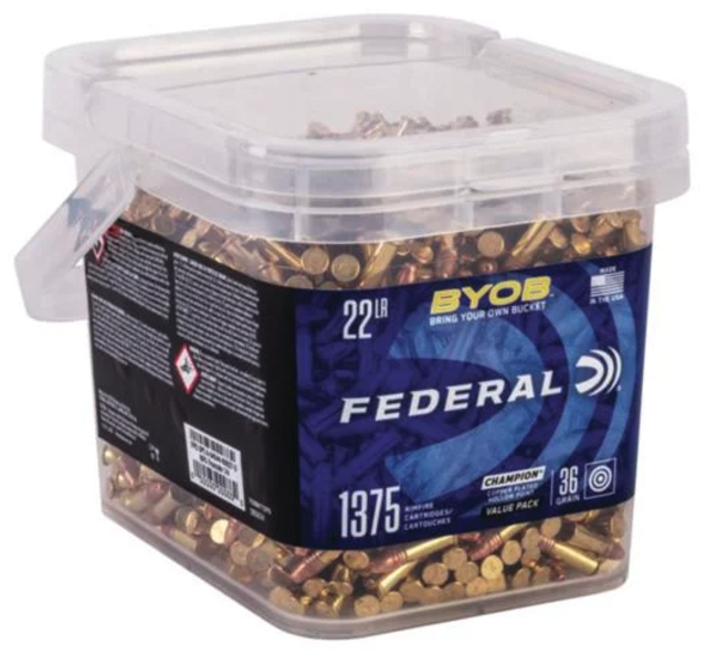 Federal Champion BYOB Rimfire Ammunition 22 LR 36 gr. CPHP 1260 fps 1375/ct